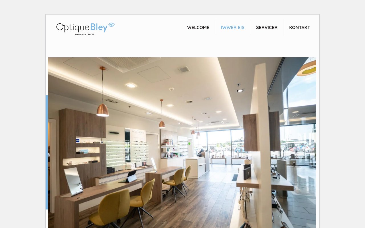 Ancien site Optique Bley - Accueil